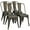 Gunmetal, variant on Costway Set of 4 Dining Side Chair Stackable Bistro Cafe Metal Stool Gunmetal