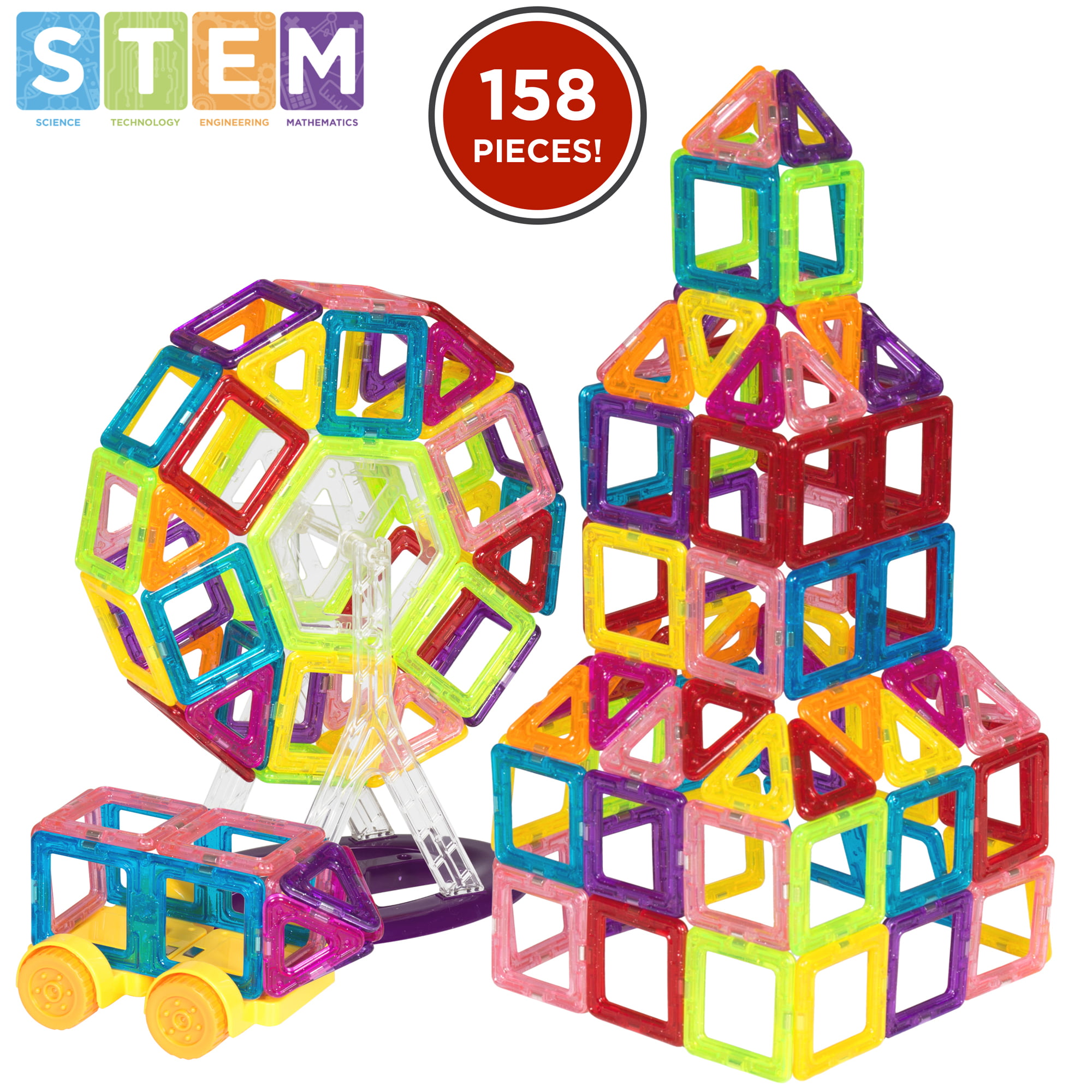 158 Blocks Magnetic Building Toy Magnetic Building Blocks Xmas Gift 