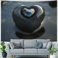 thumbnail image 4 of Orinice Heart Stone Reflection Tapestry Wall Hanging Unique Style Graphic Tapestries Home Wall Decor Art for Living Room Bedroom Apartment Farmhouse Dorm 40x30inch, 4 of 6
