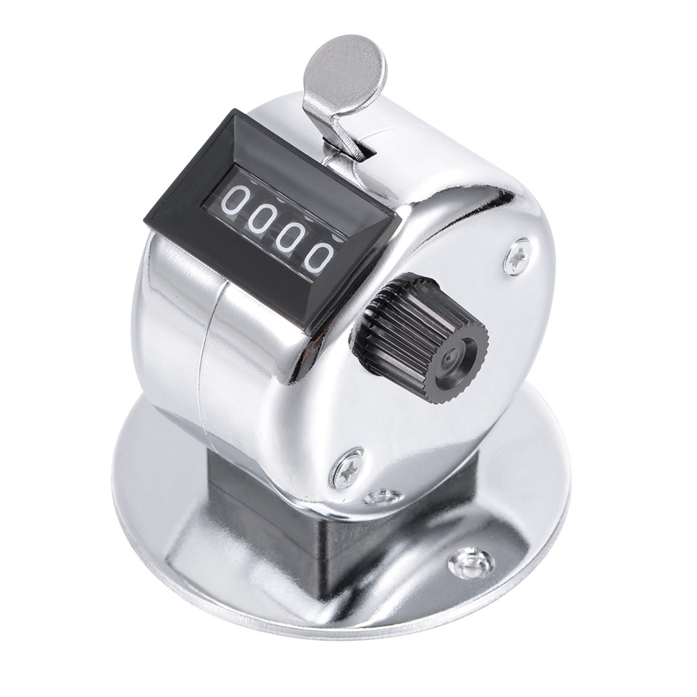 Round Base Hand Tally Counter 4 Digit Tally Counter Mechanic Palm Click