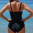 thumbnail image 6 of Duqingm One Piece Swimsuit Women Women Sexy Tummy Control One Piece Swimsuits Halter Push Up Bathing Suits Black,L, 6 of 7