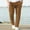 Brown, variant on Yaoyar Men's Casual Linen Pants Elastic Waist Drawstring Lightweight Loose Fit Straight Solid Pants with Pockets Beige M