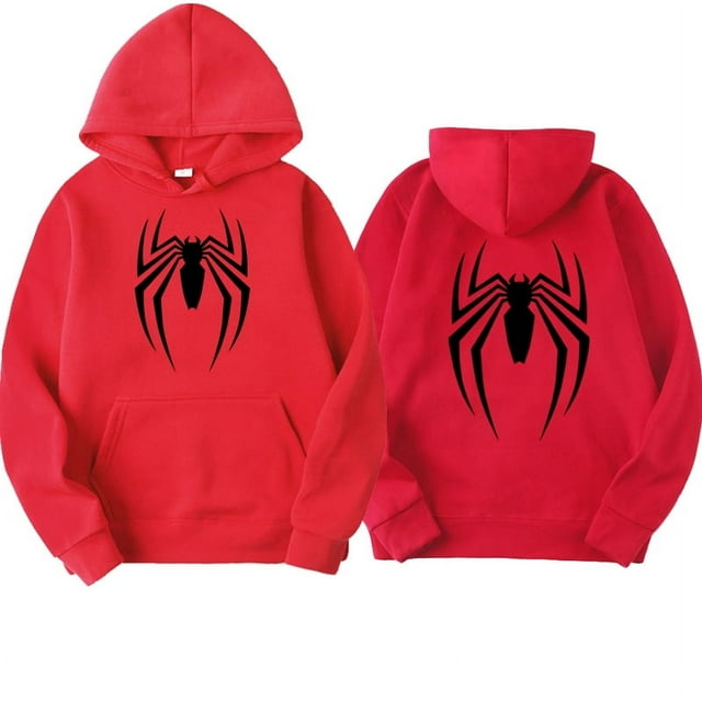 2024 nueva sudadera con capucha para hombre, moda urbana, sudadera con estampado de araña, sudadera de lana para mujer, sudadera con capucha de Spiderman para hombre