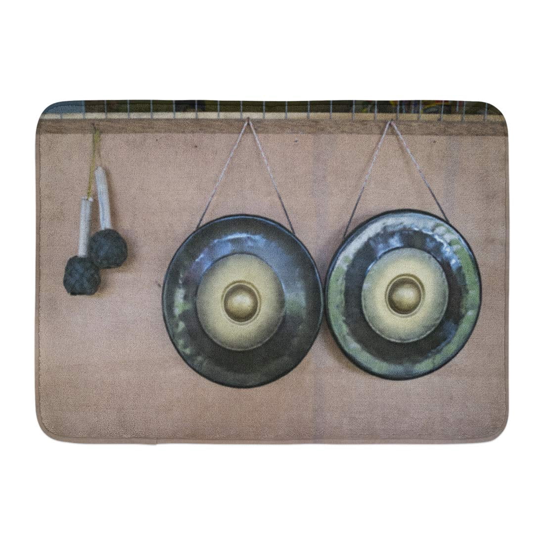 GODPOK Traditional Gongs for Sale on Display During Sunday Market at