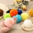 thumbnail image 5 of Uxcell Faux Fur Pom Poms for Hats, 24 Pcs Fluffy Soft Fur Poms Balls with Elastic Loop for Keychain Knitting Hats DIY Scarves Gloves Bag Christmas, Blue, 5 of 6