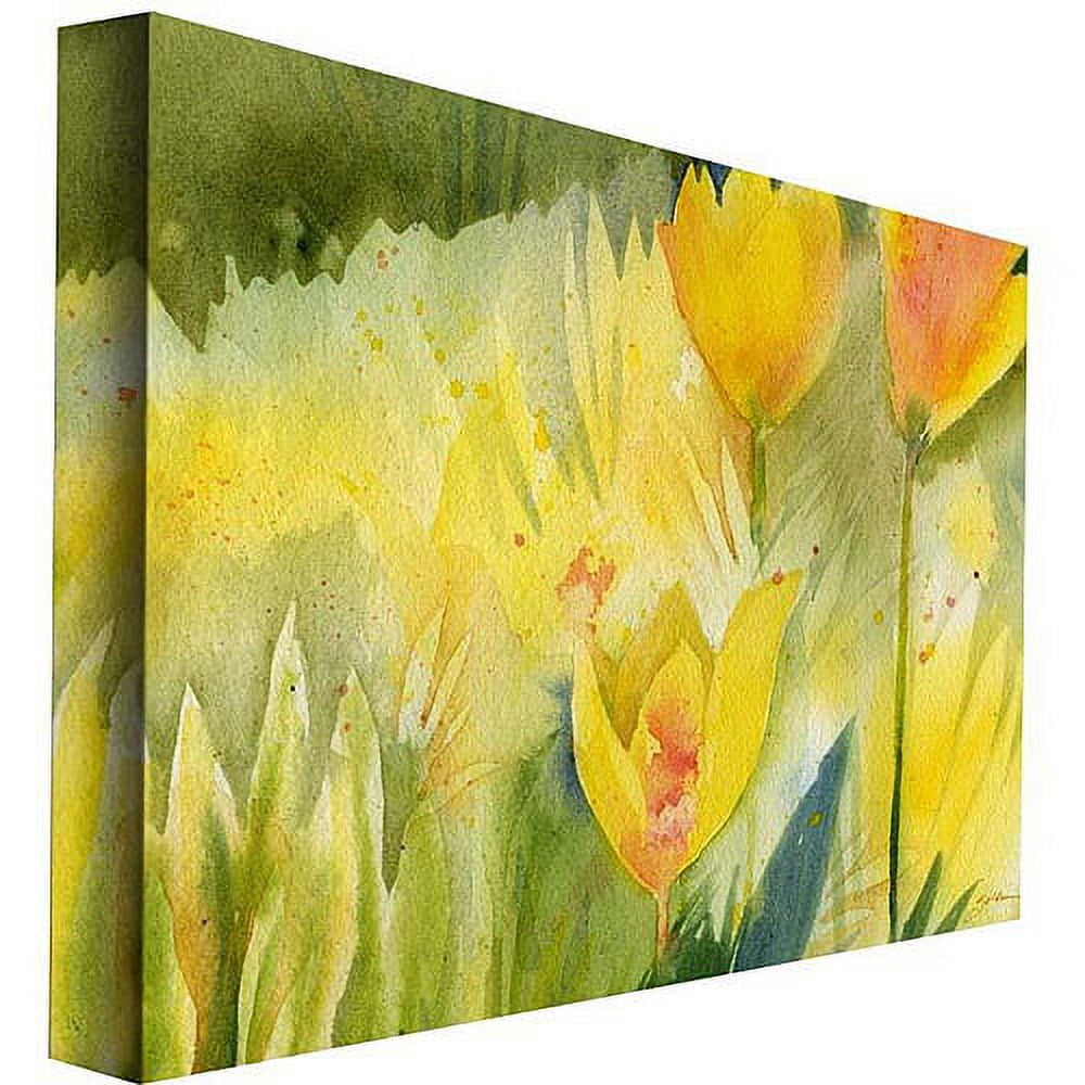 Trademark Art "Path of Yellow Flowers" Canvas Art by Sheila Golden