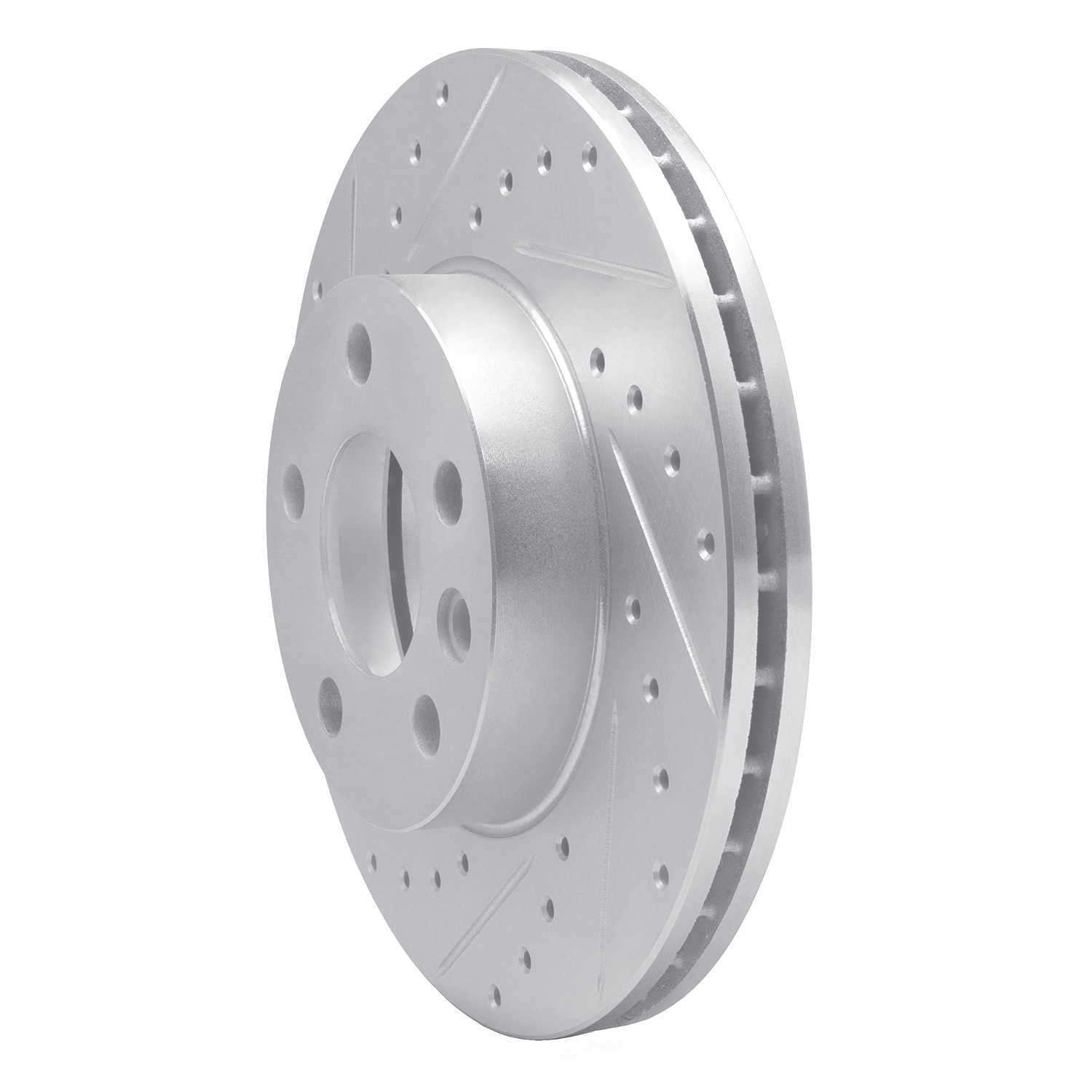 Dynamic Friction Company 631-74043L DFC Brake Rotor - Drilled And Slotted - Silver