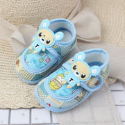 Fashion Flower Baby Shoes Anti-skid Soft Outsole Cute Bowknot Toddlers Shoes blue 14