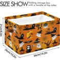 thumbnail image 4 of Coolnut Halloween Pumpkin Cat Storage Bin For Toy Storage Basket Dirty Clothes Sundries Office Home Closet Organizer Shelf Cube Box Waterproof Laundry Basket Decor Gifts, 4 of 7