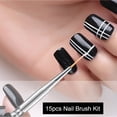 thumbnail image 2 of 15pcs Kit de pinceles para uñas Tips para uñas de gel UV MABOTO Kit de cepillo de uñas, 2 of 6