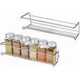 thumbnail image 1 of Metal Spice Rack, 2 Pieces Metal Spice Rack, Wall Spice Racks, Adhesive Stainless Steel Spice Rack(Silver), 1 of 5