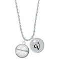 thumbnail image 1 of Delight Jewelry Silvertone Domed Corinthians 13:4 Silvertone Script Initial Disc - V - Charm Necklace, 20"+3", 1 of 4