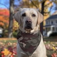 thumbnail image 2 of Dog Bandana 1 Pack,Green Brown Camo Mixed Shapes Pattern Bandanas for Dogs,Cat Bandana,Small/ Large Dog Bandana 2 Size,Dog Bandanas, 2 of 6