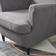 thumbnail image 5 of CJC Jacquard Wingback Chair Slipcovers 2 Pieces Stretch Polyester Fabric Wing Armchair Covers with Elastic Bottom for Living Room Bedroom, 5 of 17