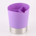 thumbnail image 2 of Moyic Caja de distribución de barra FiKsyen, tienda, taza de paja, cuchara de coctelería, dispensador de vajilla, organizador de pajitas, Mostrada púrpura, 2 of 6