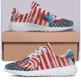 thumbnail image 3 of Rooster American flag US Print Sneakers Lightweight Comfortable Running Shoes for Men Women White Size 8.5, 3 of 7