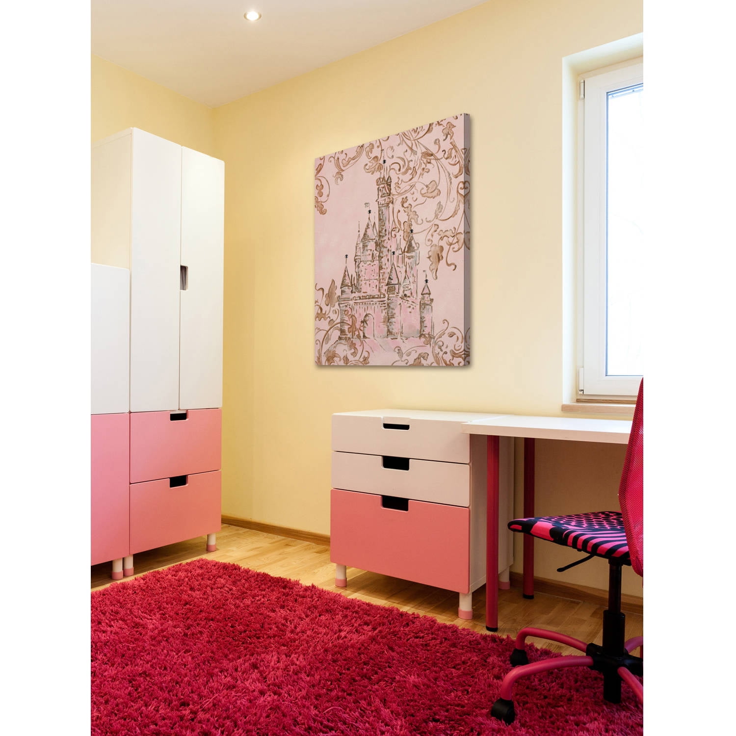 Marmont Hill "Lavish Castle" by Reesa Qualia Painting Print on Wrapped Canvas