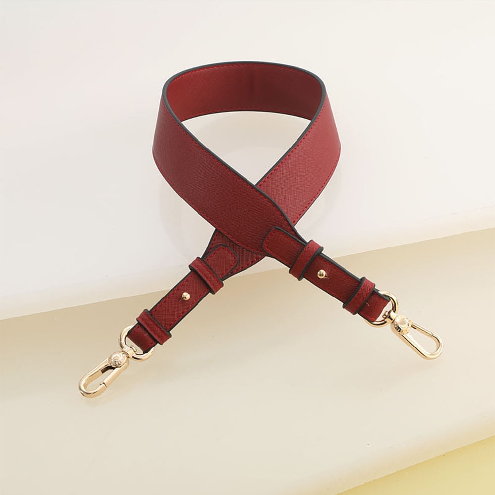 Women Detachable Bag Strap Adjustable Solid PU Leather Wide Shoulder