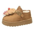 thumbnail image 6 of Platform Snow Boots for Women Cute Christmas Matching Slippers Xmas Raindeer Decor Fuzzy Winter Ankle Booties, 6 of 7