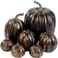 thumbnail image 3 of 7Pcs Artificial Pumpkins for Decorating, Assorted Pumpkin Cute Foam Pumpkins for Halloween Thanksgiving Party, 3 of 6