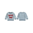 thumbnail image 2 of BemeyourBBs Toddler Baby Boy Girl Valentine Sweatshirts Outfit Lover Boy Embroidery Long Sleeve Stripes Pullovers Tops, 2 of 9