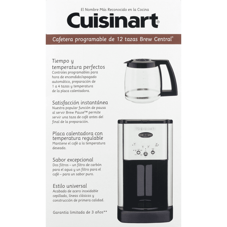 Cuisinart 12-Cup Programmable Silver Coffee Maker with Built-In Timer  DCC-3400P1 - The Home Depot
