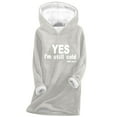 thumbnail image 2 of Aboser Yes,Im Still Cold Sherpa Lined Hoodie Women Warm Plush Fleece Loungewear Trendy Long Sleeve Hooded Pullover Cozy Long Sweatshirts, 2 of 4