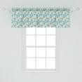 thumbnail image 2 of Floral Window Valance, Abstract Flower Petals Summer Botany Complexity Repetition, Curtain Valance for Kitchen Bedroom Decor with Rod Pocket, 54" X 18", Teal Dusk, by Ambesonne, 2 of 3