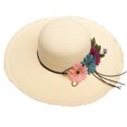 thumbnail image 4 of 1 x Ropa de playa para mujer Sombrero para a rayas Sombrero de ala grande Floppy Sombrero de turismo con protección solar al a , Blanco Yinane Viaje de primavera Sombrero de mujer, 4 of 8