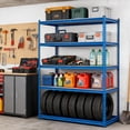 thumbnail image 2 of Garvee 60"W 5-Tier Heavy Duty Garage Shelving, 2500lbs Capacity Metal Storage Rack, Blue, 2 of 10