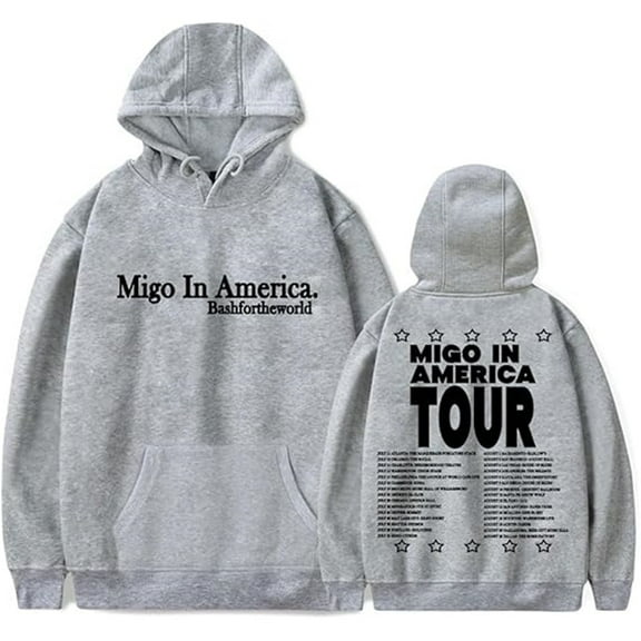 BashfortheWorld Migo In America Tour 2025 Hoodie Unisex Classic Fashion Sweatshirt Streetwear