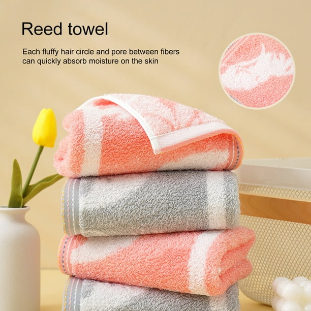 Xinhuadsh Soft Skintouching Antifade Beach Towel Reed Pattern Pure