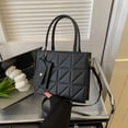 thumbnail image 4 of Bolso bandolera de piel sintética de nueva tendencia, sencillo, pequeño, cuadrado, moderno, portátil, color negro, 4 of 5