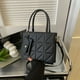 thumbnail image 4 of Bolso bandolera de piel sintética de nueva tendencia, sencillo, pequeño, cuadrado, moderno, portátil, color negro, 4 of 5