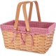 thumbnail image 2 of Cesta de picnic de virutas de madera tejidas naturales con asas dobles plegables, cesta de Pascua, almacenamiento de P, 2 of 3