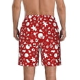 thumbnail image 3 of KLL Red Christmas Cheer. Men's Casual Summer Beach Shorts Hawaiian Shorts with Pockets-XX-Large, 3 of 5