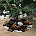 thumbnail image 2 of FMSHPON SkullOrange Butterfly Xmas Christmas Tree Skirt Stand Mat for Holiday Party Decoration Indoor Outdoor 48 inches, 2 of 3