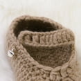 thumbnail image 4 of Baby Shoes Solid Knitted Newborn Girl Boys Boots Fashion Cute Little Bell Toddler Infant Slip-On Bed Shoes Lacing Handmade 0-18M, 4 of 5