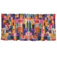 thumbnail image 7 of Yayeee Kitchen Curtains Tier Set of 2 Light Filtering 57"x24" Over Sink Window Panels, Art Buildings, 7 of 7