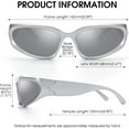 thumbnail image 4 of Gafas de sol Wrap Around Street Fashion para mujeres y hombres, gafas deportivas de moda, protector solar moderno y personalizado, 4 of 5