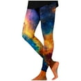 thumbnail image 5 of LIIPEE Women Leggings Casual Elastic High Waist Slim Fit Ankle Length Leggings Galaxy Printed Stretchy Workout Yoga Pants Comfortable Soft Breathable Daily Leggings,Grey,S, 5 of 5