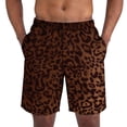 thumbnail image 2 of BRANROY Men's Leopard Print Athletic Shorts - Lightweight Breathable Elastic Waist Casual Shorts for Men,Gym Shorts for Beach and Running,Hot Pink,2XL, 2 of 4