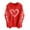 #10-Red, variant on Craaazy Women's Valentines Oversized Drawstring Hoodies Gifts