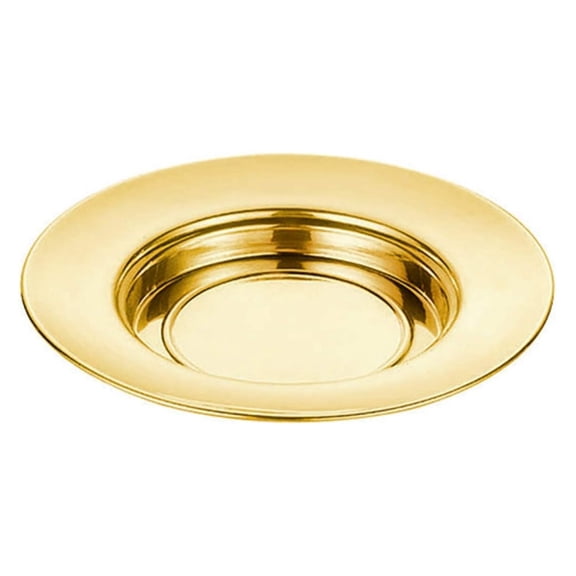 Sudbury Brass Tone Stacking Bread Plate Communion Tray, 10 1/4 Inch