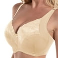thumbnail image 1 of Gibobby Sujetadores para mujer Lencería sexy para mujer Sujetador de encaje para mujer con anillo de para cerrar el par de sujetador de leche(Beige,100), 1 of 5