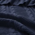 thumbnail image 4 of VCNY Home Dublin Navy Cable Knit Cotton Throw, 50" x 70", 4 of 5