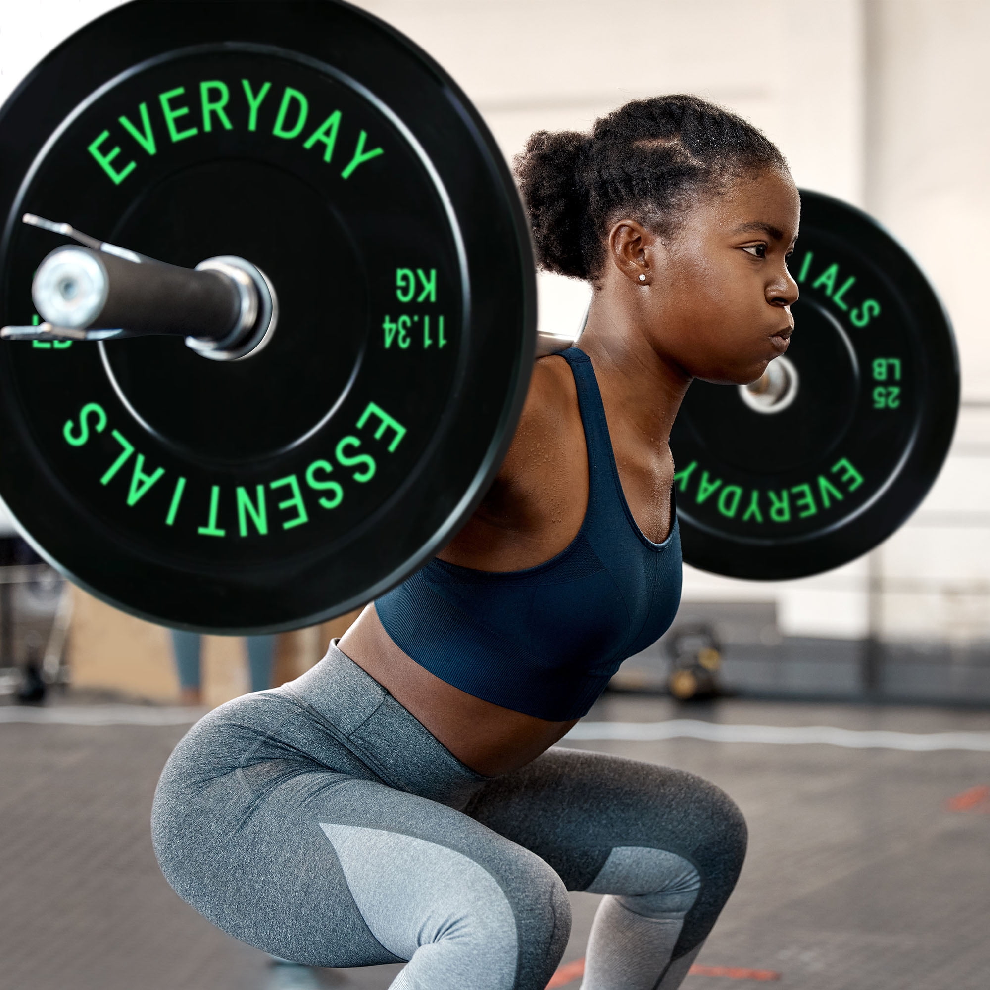 BalanceFrom Color Coded Olympic Bumper Plate Weight Plate with Steel Hub, 260 lbs.