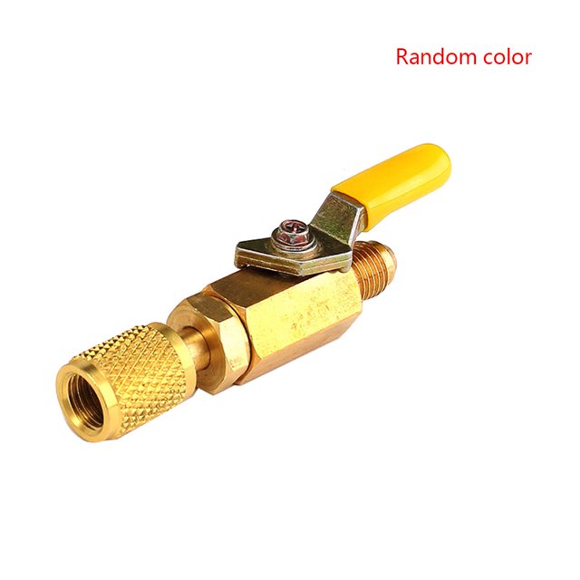 fashionhome Random Color Replacement for Car R410a R134a A/C Charging Hoses HVAC 1/4inch Shut Ball Valve