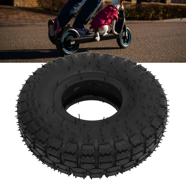 Neumáticos De Goma Para Scooter Eléctrico, Neumáticos Y Cámaras De Aire Resistencia Al Aplastamiento Elástico Fuerte Absorción De Impactos Goma Antideslizante Para Scooter