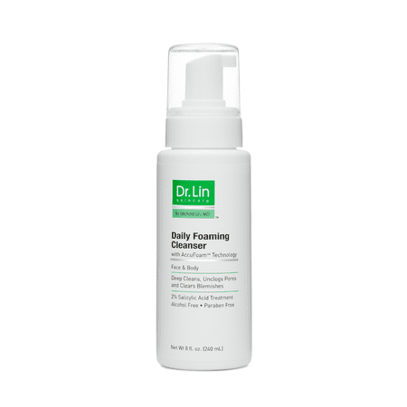 Dr. Lin Skincare Daily Foaming Cleanser Salicylic Acid Acne Treatment, 8 fl oz